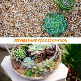 Mr. Fireglass sand suitable for indoor and outdoor gas setups