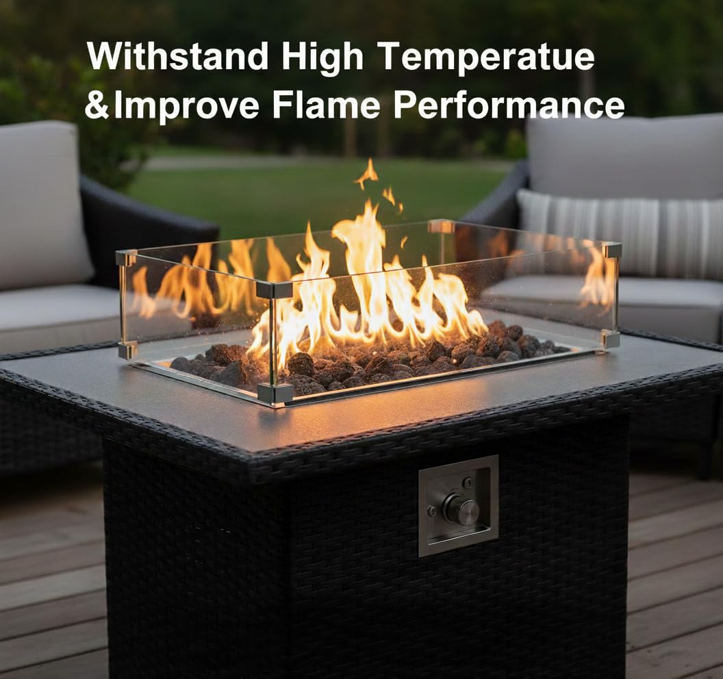 Mr. Fireglass lava rock ready for fire pit with under-glass setup for a balanced flame