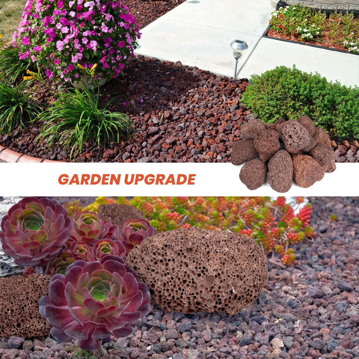 Mr. Fireglass lava rock granules for landscaping add earthy texture