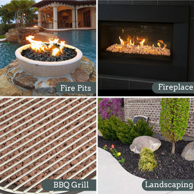 Mr. Fireglass lava rock supports water features by absorbing impurities and improving clarity.