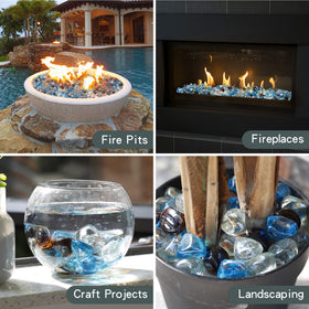 Mr. Fireglass outdoor-fire-bowl-decor brings color to backyard gatherings.