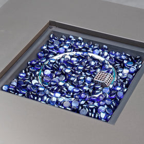 Mr. Fireglass outdoor and garden uses brighten landscapes with durable, color-safe glass.