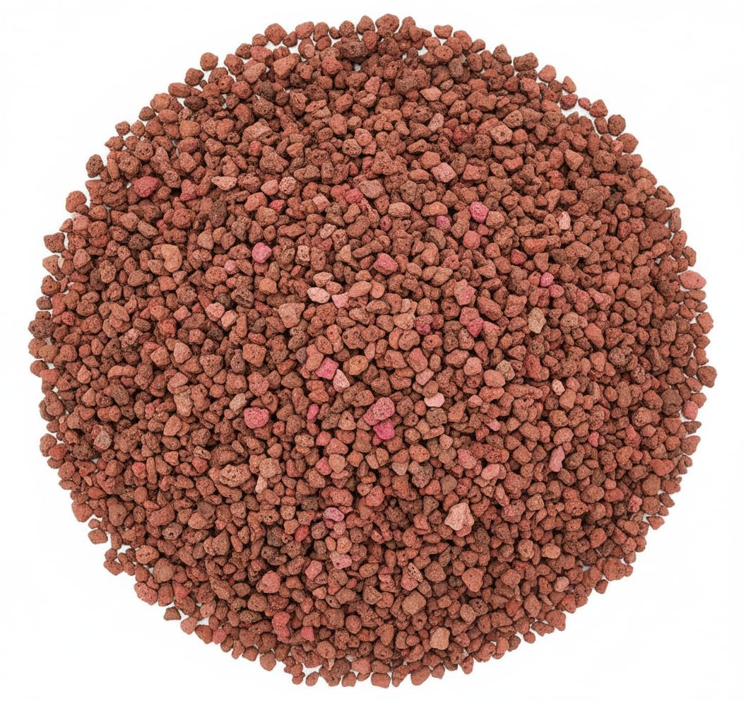 Mr. Fireglass red lava rock 0.2–0.3 inch close-up for flame pits and decor