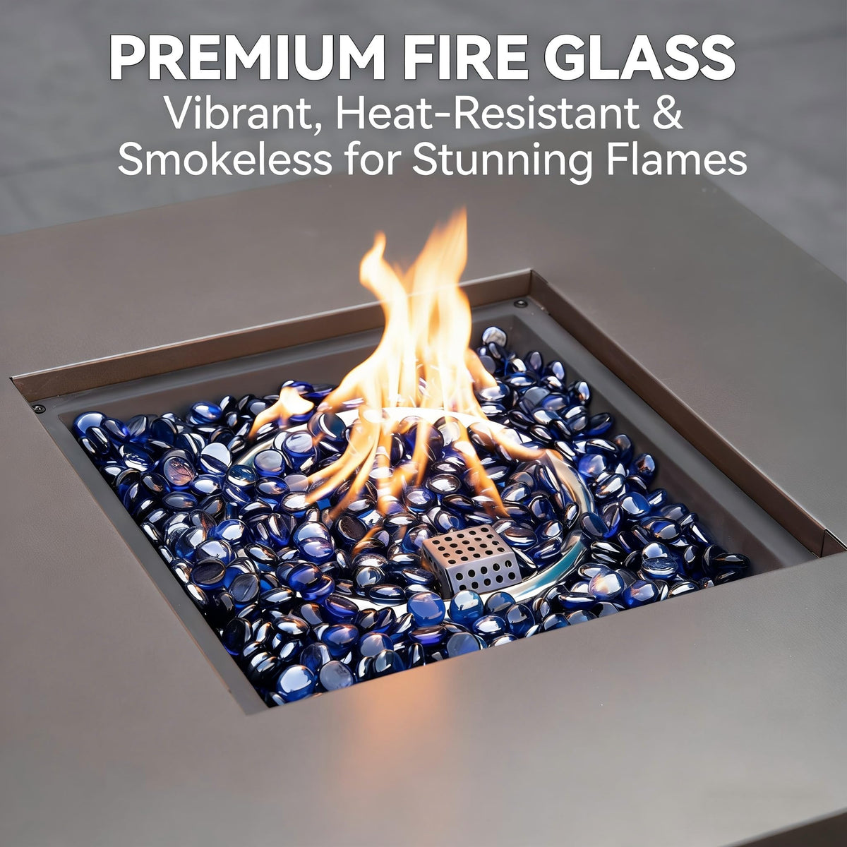 Mr. Fireglass smokeless design ensures a clean fire feature suitable for families.