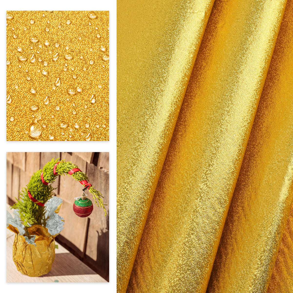 MR FIVE dual-sided foil with silver interior and gold exterior enhances wrapping elegance.