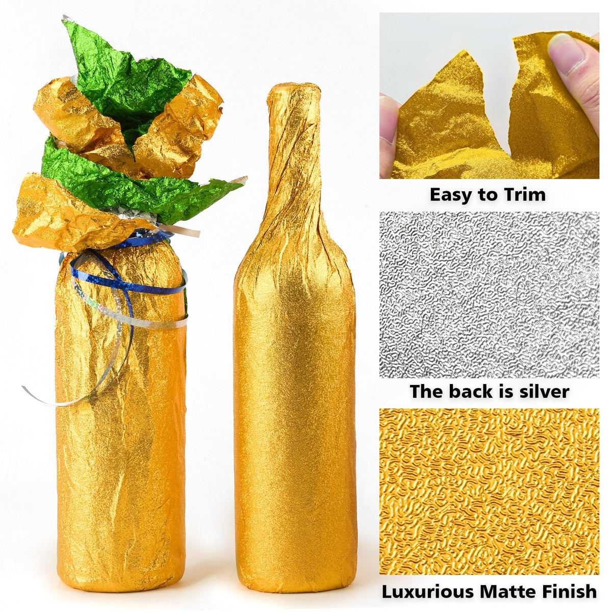 MR FIVE easy-cut, foldable wrap for crease-free pot decorations.