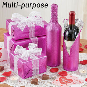 MR FIVE floral foil wrap used as vase decor for refined seasonal tables.