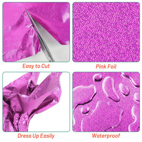 MR FIVE pink metallic foil wrap on a plant adds warm, elegant holiday vibes.