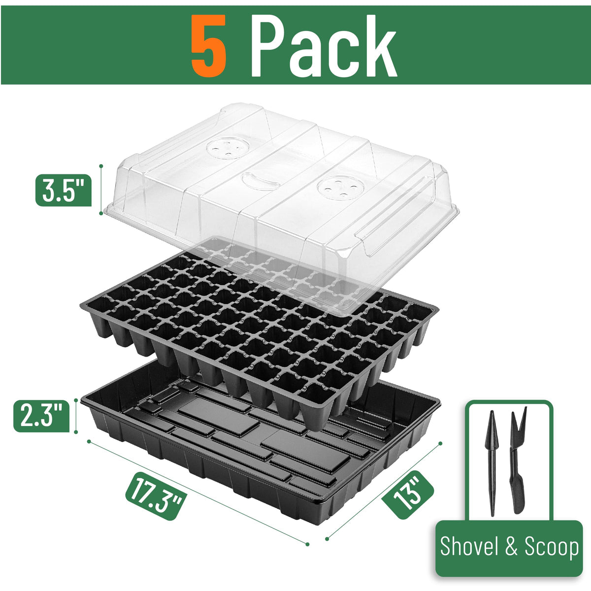 Mr. Pen 350-cell seed trays maximize capacity for large seed batches