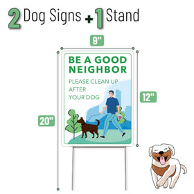 Mr. Pen dog poop sign stake supports outdoor placement for durable display.