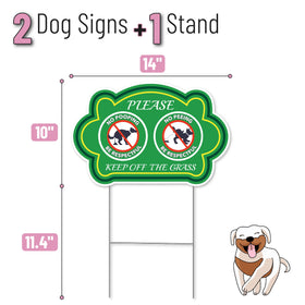 Mr. Pen double-sided dog sign provides visibility from both directions.