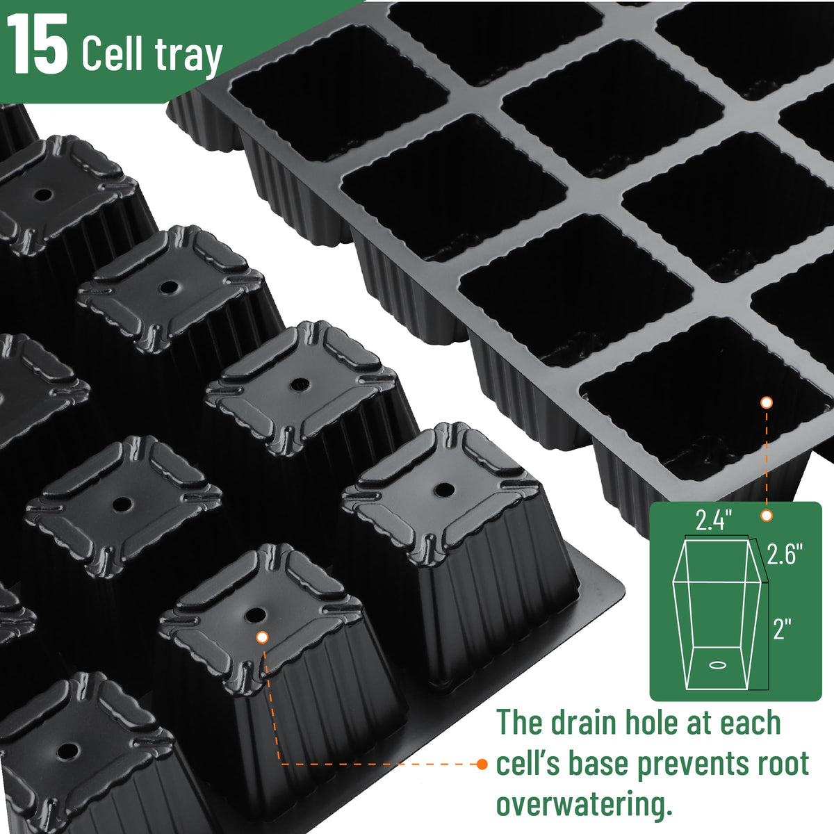 Mr. Pen durable black tray and base offer sturdy support during planting