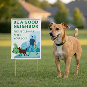 Mr. Pen durable outdoor yard sign maintains color and readability outdoors.
