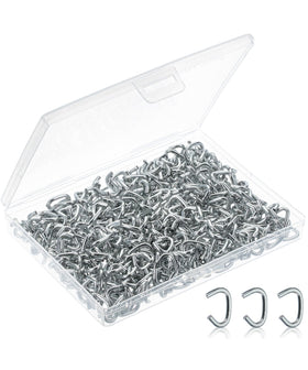 Mr. Pen hog rings three-eighths inch closeup, rust-resistant for upholstery fabrics