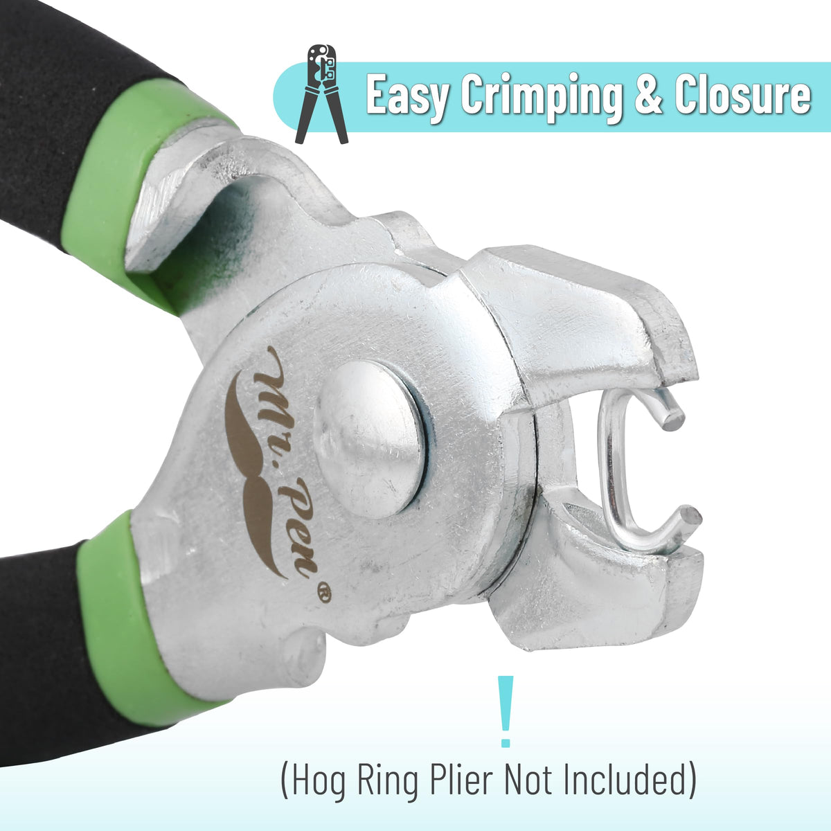 Mr. Pen hog rings three-eighths inch compatible with standard pliers for easy clamping