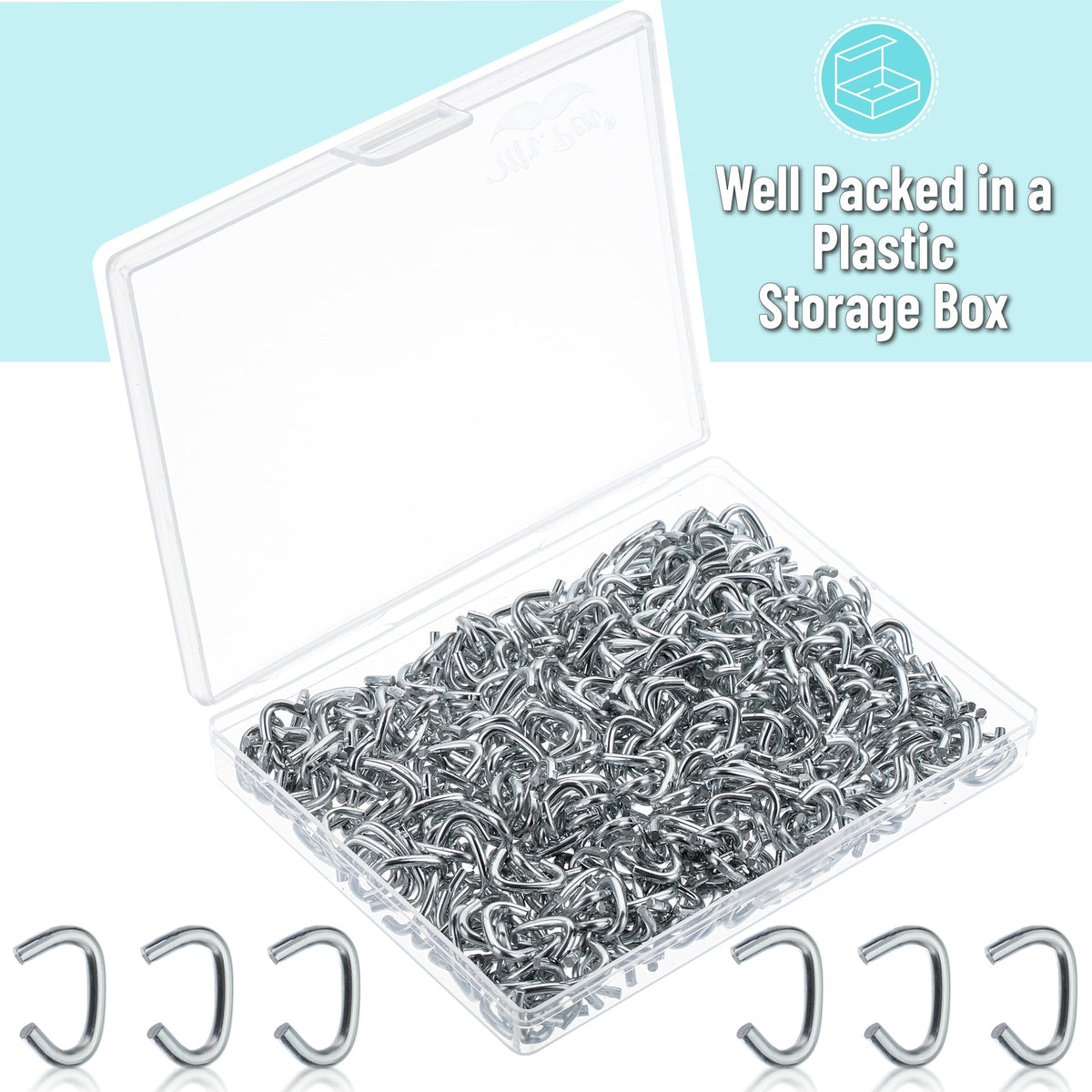 Mr. Pen hog rings securing fabrics in upholstery projects for lasting hold