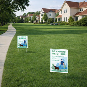 Mr. Pen durable outdoor signs with metal stake for easy setup.