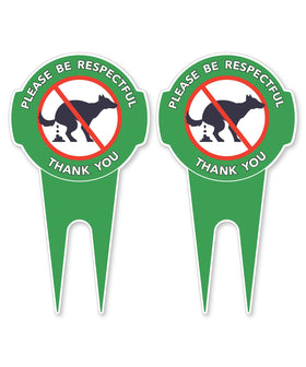 Mr. Pen no dog poop sign for yard, clear reminder to keep lawns clean.