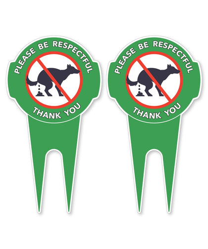 Mr. Pen no dog poop sign for yard, clear reminder to keep lawns clean.