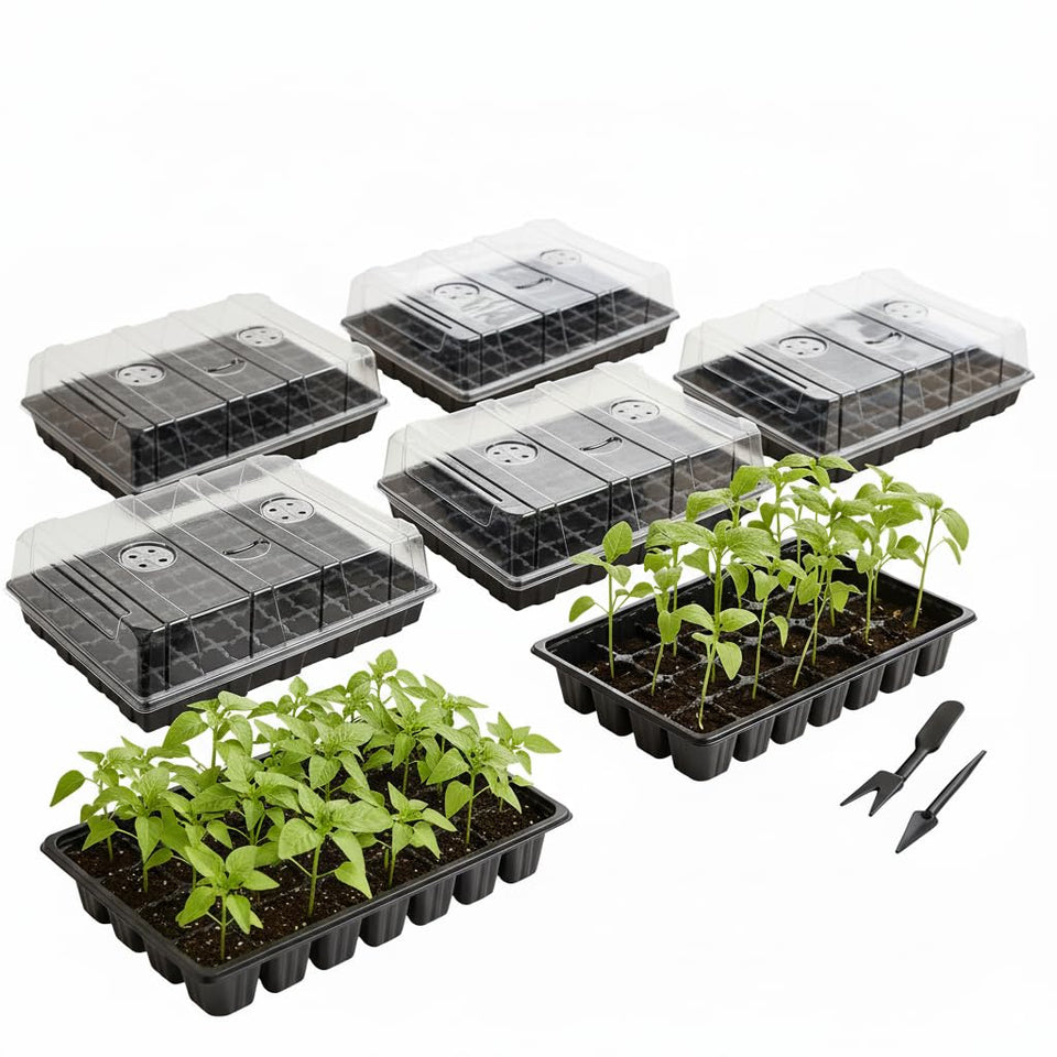 Mr. Pen seed starter tray 5-pack with dome lids supports efficient seed germination