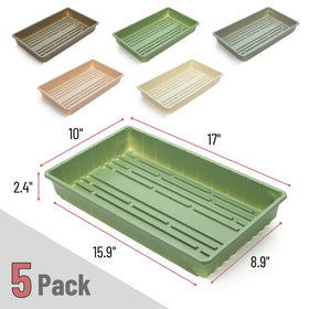 Mr. Pen seed trays stacked indoors show space-saving, reusable design.