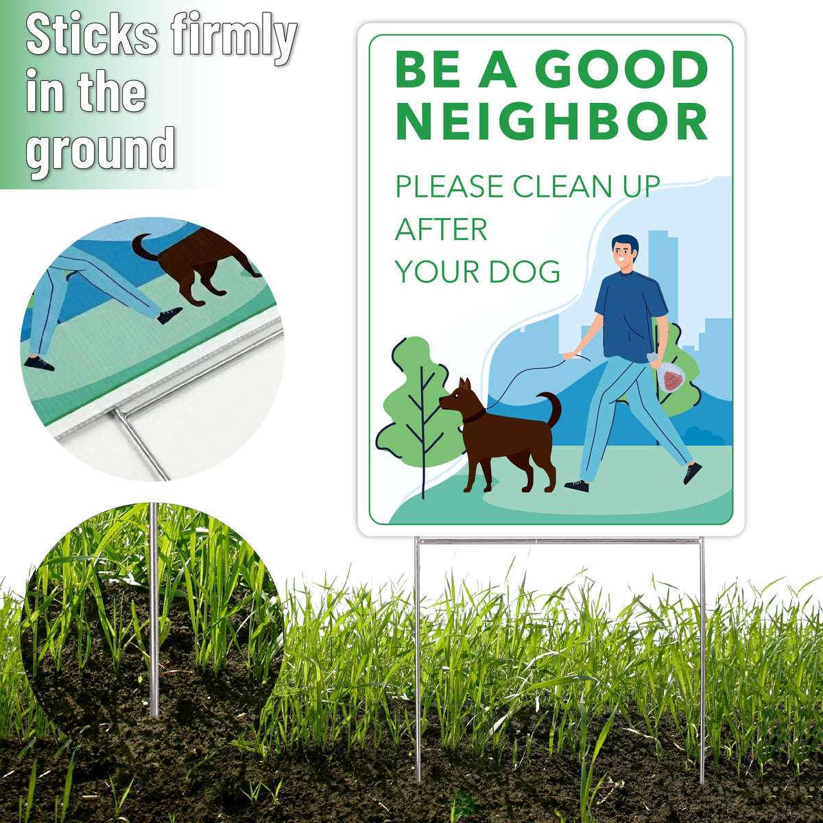 Mr. Pen weather-resistant plastic ensures legible messages in sun and rain.