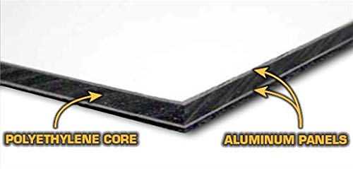 MRC Wood Products sign back white backside shows clean contrast for rear visibility.