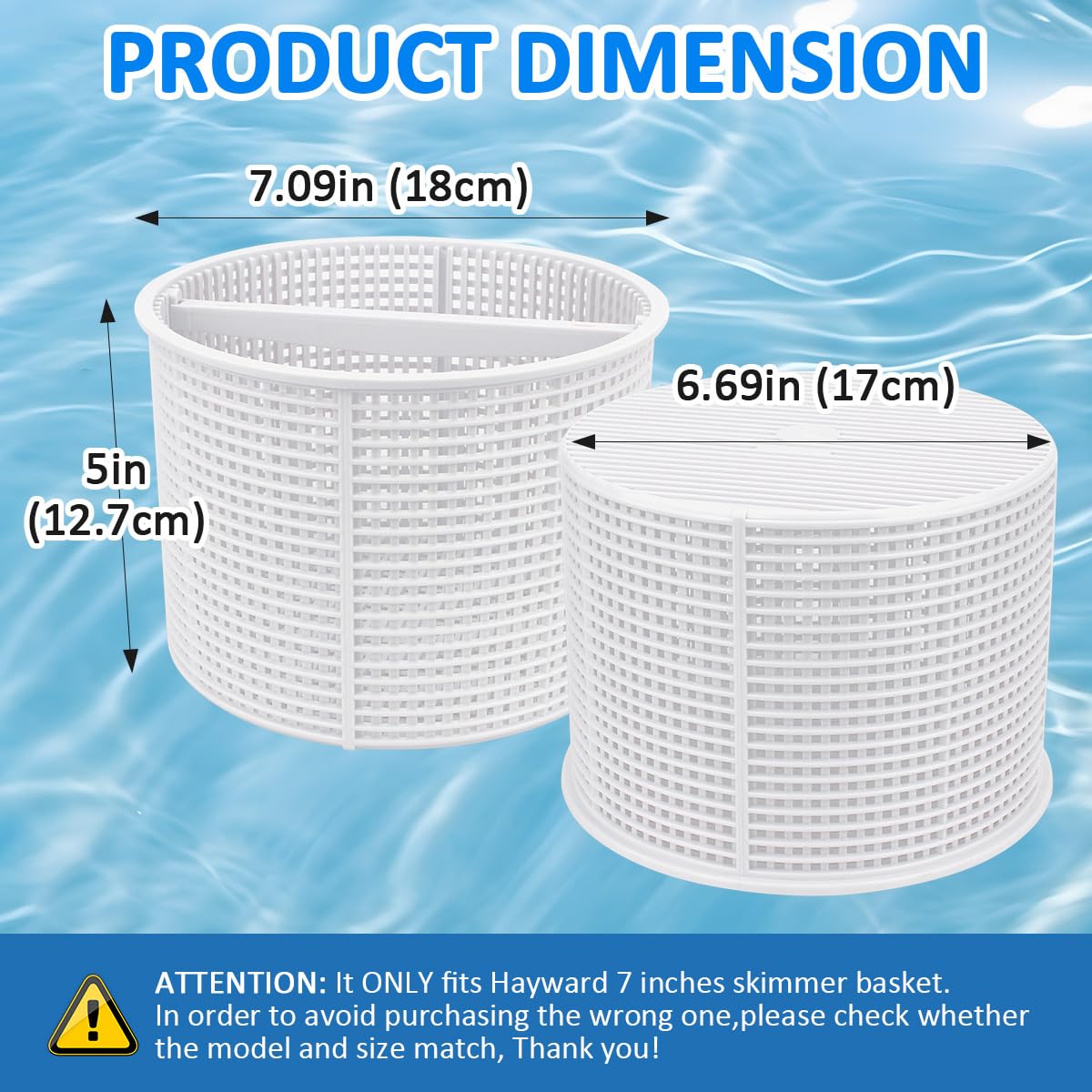 MREEGS SPX1083 skimmer basket in durable nylon improves debris collection.