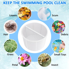 MREEGS SPX1085 skimmer basket with sturdy design reduces filtration strain.