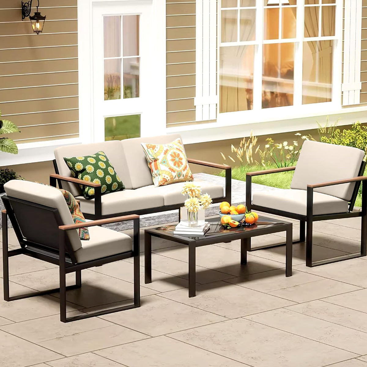 MRGSDL 4-pack navy cushion covers boost patio styling and protection.