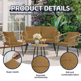 MRGSDL camel easy-care cushion cover is machine washable for quick cleaning.