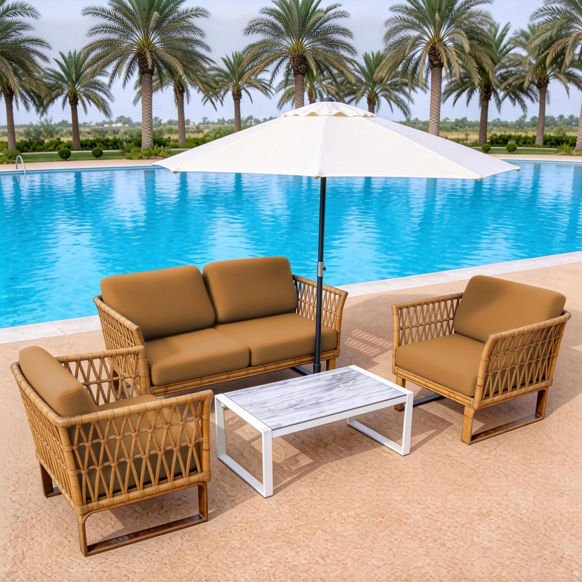 MRGSDL camel decorative cushion cover enhances outdoor or indoor decor.