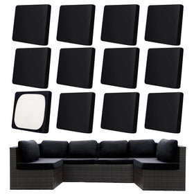 MRGSDL patio cushion cover in black with stretchy fabric for snug outdoor fit.