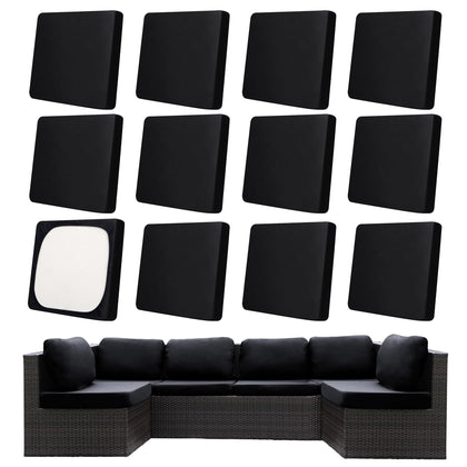 MRGSDL patio cushion cover in black with stretchy fabric for snug outdoor fit.