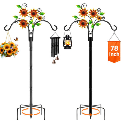 MRHEPHAESTUS double shepherd hooks 78-inch pole for versatile outdoor hanging and display