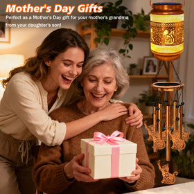 MRHEPHAESTUS elegant garden lantern-chime blends light and melody.