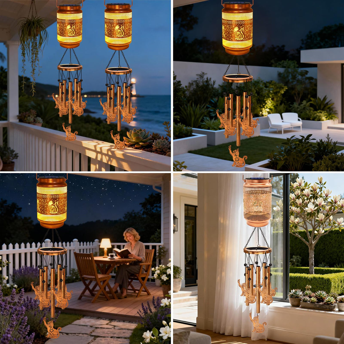 MRHEPHAESTUS outdoor wind chime stays waterproof and rustproof in rain.