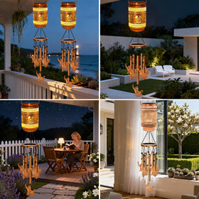 MRHEPHAESTUS outdoor wind chime stays waterproof and rustproof in rain.