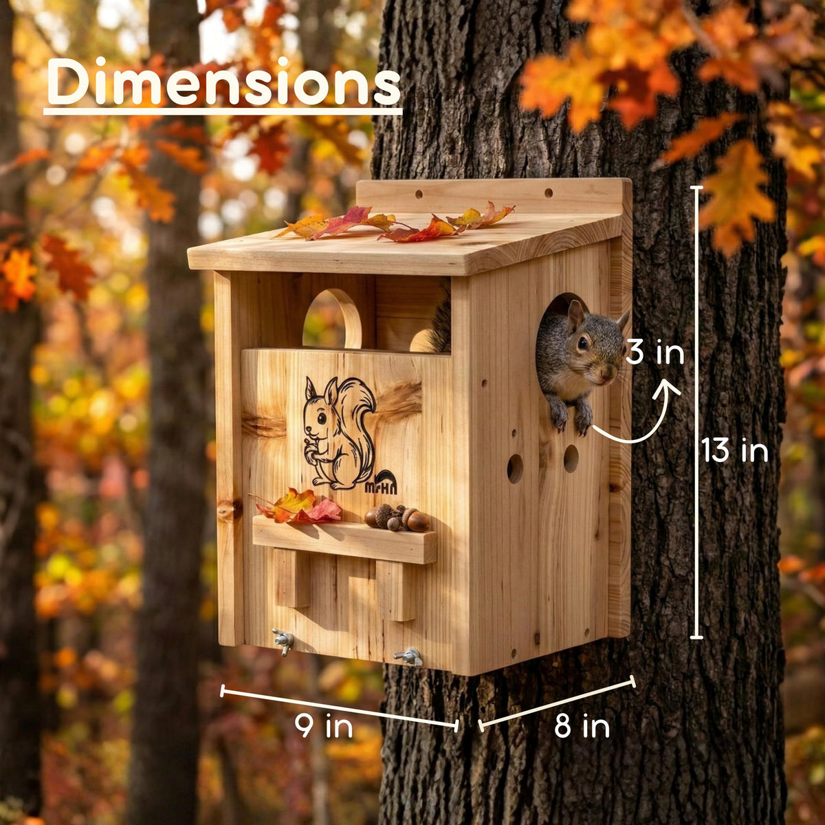 MRHN Weather-resistant pine wood construction for year round use.