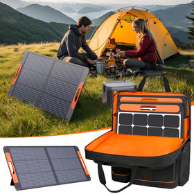 MRINCA pouch with internal pockets keeps cables neatly stored.