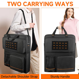 MRINCA bag features adjustable shoulder strap for hands-free transport.