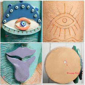 Mrlikale abstract face planter textured resin surface supports durable indoor or outdoor use.