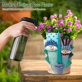 Mrlikale abstract face planter on a windowsill adds color to home and office.