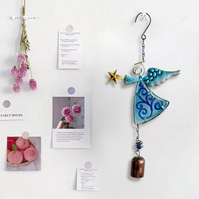 MrMrKura stained-glass angel window hanging adding colorful light