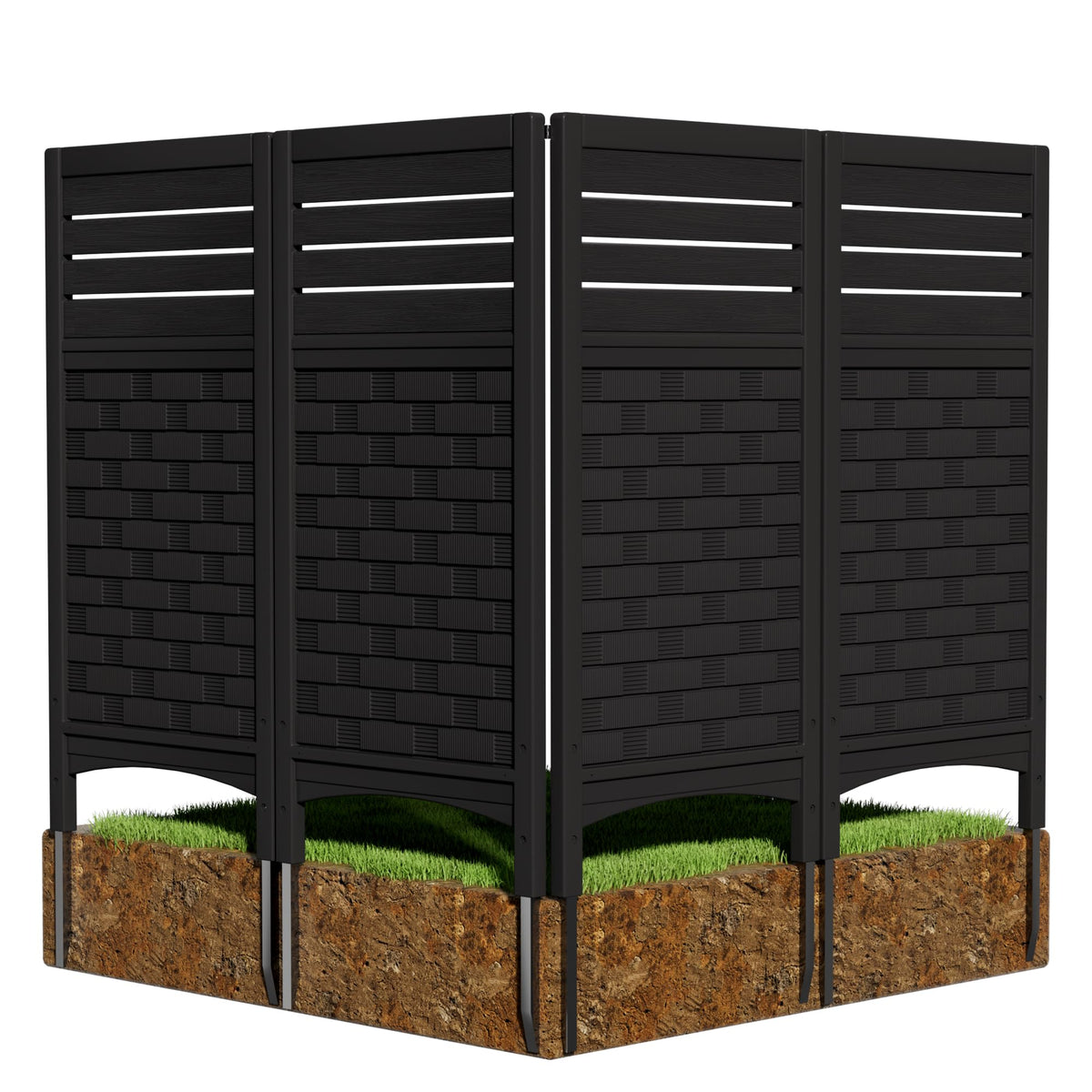 Mrosaa privacy panel close-up highlighting durable HDPE for weather resistance