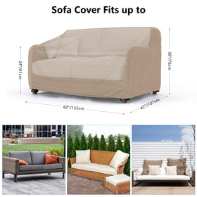Mrrihand 3-seater outdoor sofa cover with air vent and handles for easy installation.