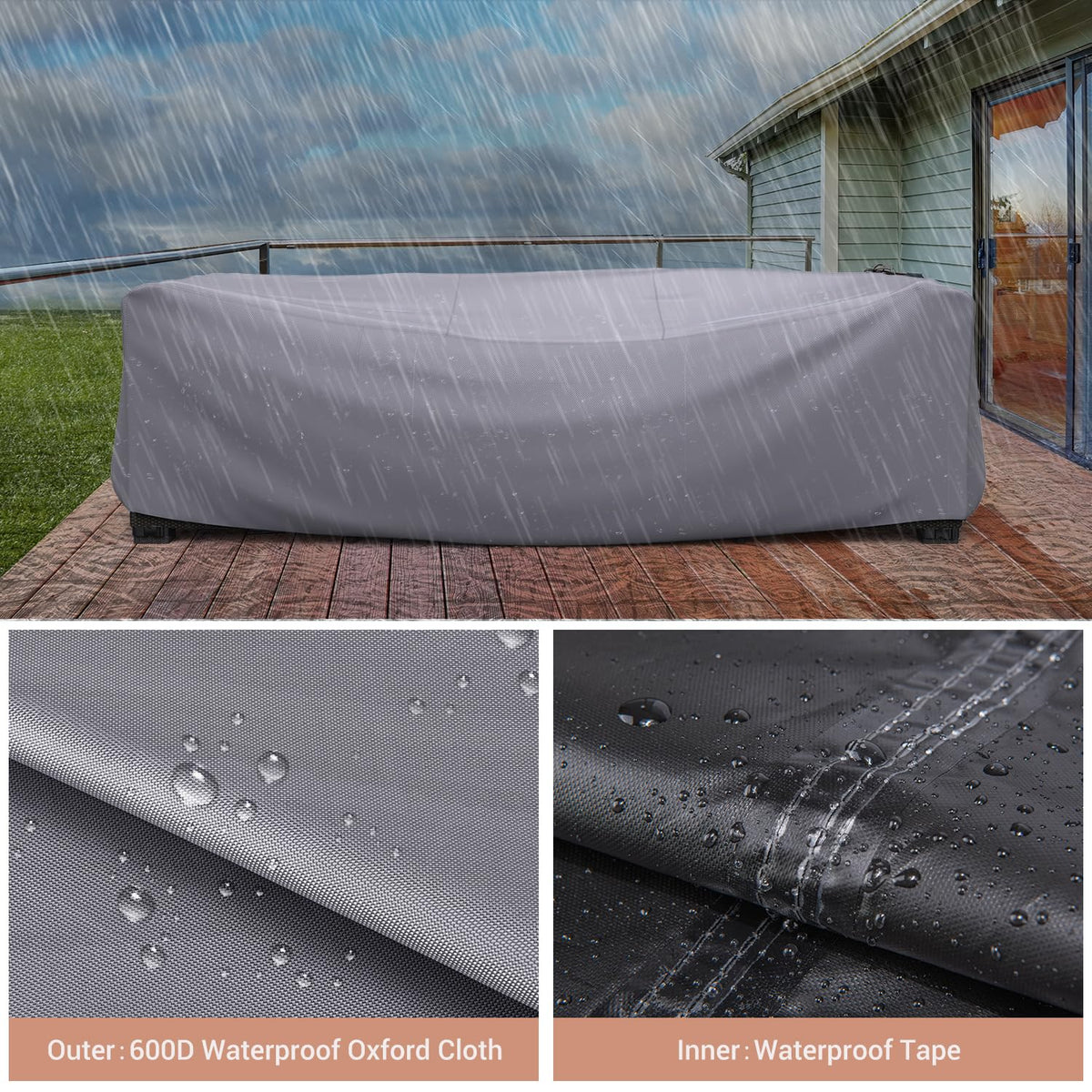Mrrihand four-click strap closure secures the cover against wind