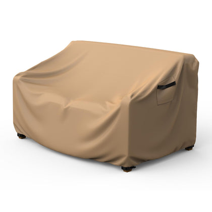 Mrrihand heavy-duty patio sofa cover protects a 60x42x30 sofa from rain and sun.