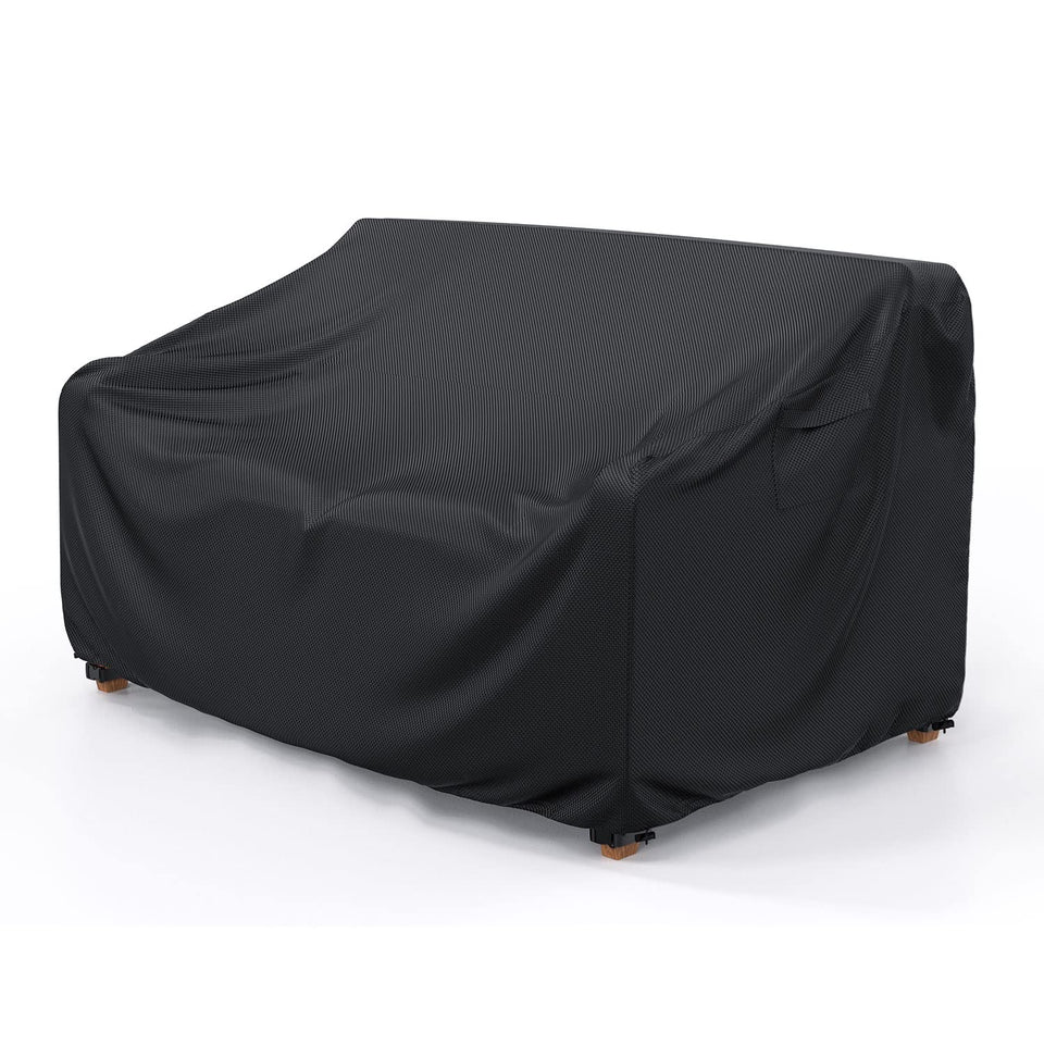 Mrrihand heavy-duty patio sofa cover on a 3-seater to shield from rain and sun.