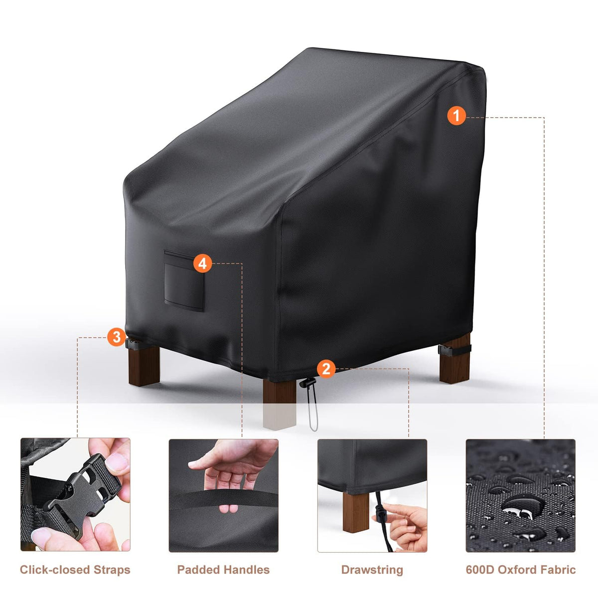 Mrrihand patio chair cover air vent design for moisture control
